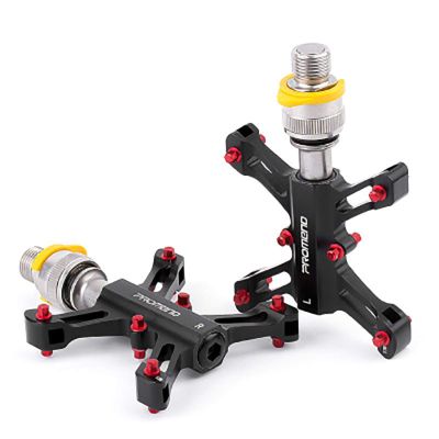 Lightweight 3 Bearing Non-Slip Bike Pedals, Mountain Bike Pedals of Aluminum Alloy with Quick Disassemble and Dustproof Waterproof Design, Suitable for Folding Bikes/Mountain Bikes,Black