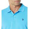 U.S. Polo Assn. Solid Interlock Polo Blue Fin Heather MD view 3