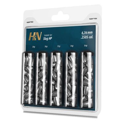 HandN Slug HP Sampler .250 Cal. 5 Types