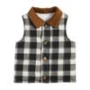 Buffalo Check Vest Cord Collar view 1