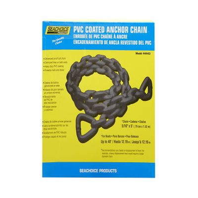 Seachoice Black Anchor Chain, 5/16 In. X 5 Ft.