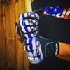 Clutch Sports Apparel American Flag Baseball & Softball Batting Gloves, Super Grip Finger Fit, Performance Mesh & Perforated Sheepskin Palm for Adults & Youth (Thin Blue Line, X-Small) view 3