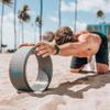 FLX Yoga Wheel Large | Durable Comfortable, 5 Inches Wide 12.5 Inch Diameter Prop Wheel To Release Tension, Improve Flexibility, Alleviate Back Pain, Stretch And Strengthen Core Muscles (Grey) view 4