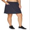 RBX Active Women's Plus Size Skort, Stretch Woven Golf/Tennis/Pickleball Skirt with Attached Bike Short, Zipper Pocket S21 Charcoal 1X view 4