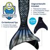 Fin Fun Mermaidens - Mermaid Tails for Swimming for Women, Teens and Adults with Monofin, X-Small, Barracuda Black view 3