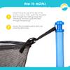 SkyBound Handled-Style Trampoline Pole Caps, Trampoline Safety Net Pole-Top Holders, 1 Inch, Set of 6 view 4