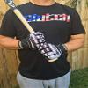 Clutch Sports Apparel American Flag Baseball & Softball Batting Gloves, Super Grip Finger Fit, Performance Mesh & Perforated Sheepskin Palm for Adults & Youth (Tactical, Large) view 4