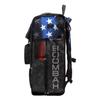 Boombah Superpack Bat Bag - Backpack Version (no wheels) - Holds 4 Bats - USA Black Ops Black/Royal Blue/Red view 4