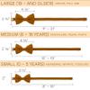 Bow Tie House Mens Pre-Tied Soft Crape Bow Tie for Wedding Formal Events Solid Tuxedo (Large, Butterscotch) view 4