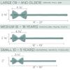Bow Tie House Boys Pre-Tied Soft Crape Bow Tie for Wedding Formal Events Solid Tuxedo (Medium, Sage Green) view 4