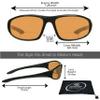proSPORT Bifocal Sunglasses Safety +2.50 Men Women 2 Pairs High Definition Blue Blocking Lenses. view 2