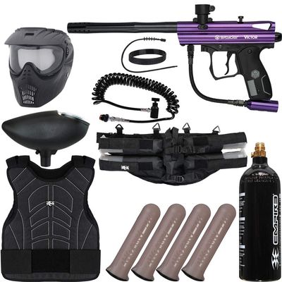 Action Village Kingman Spyder Victor Light Gunner Paintball Gun Package Kit (Gloss Purple)