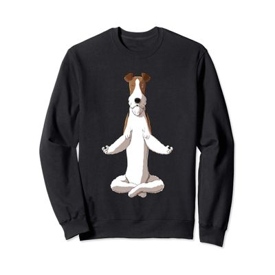 Funny Yoga Dog Wire Fox Terrier Sweatshirt