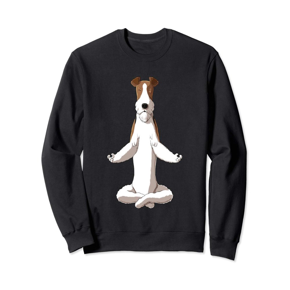 Funny Yoga Dog Wire Fox Terrier Sweatshirt
