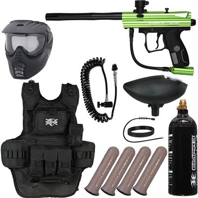 Action Village Kingman Spyder Victor Heavy Gunner Paintball Gun Package Kit (Gloss Slime)