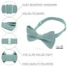 Bow Tie House Mens Pre-Tied Soft Crape Bow Tie for Wedding Formal Events Solid Tuxedo (Large, Sage Green) view 2