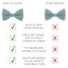 Bow Tie House Mens Pre-Tied Soft Crape Bow Tie for Wedding Formal Events Solid Tuxedo (Large, Sage Green) view 3
