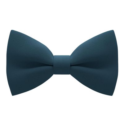 Bow Tie House Boys Pre-Tied Soft Crape Bow Tie for Wedding Formal Events Solid Tuxedo (Medium, Dark Green)