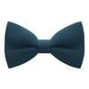 Bow Tie House Boys Pre-Tied Soft Crape Bow Tie for Wedding Formal Events Solid Tuxedo (Medium, Dark Green) view 1