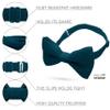 Bow Tie House Boys Pre-Tied Soft Crape Bow Tie for Wedding Formal Events Solid Tuxedo (Medium, Dark Green) view 2