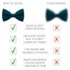 Bow Tie House Boys Pre-Tied Soft Crape Bow Tie for Wedding Formal Events Solid Tuxedo (Medium, Dark Green) view 3