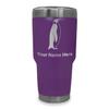 LaserGram 30oz Vacuum Insulated Tumbler Mug, Penguin, Personalized Engraving Included (Dark Purple) view 1