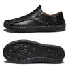 Mens Casual Leather Loafers Fashion Driving Breathable Moccasins Lightweight Slip-on Business Dress Shoes Outdoor Working Oxford 11 Black,11.02" Heel to Toe view 4