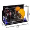 Better Display Cases Acrylic 2 Mini Football Helmet (not Full Size) Display Case with Mirror Case, Navy Blue Risers, Wall Mount and Clear Base (V46/A019) view 2