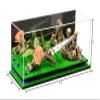 Better Display Cases Versatile Clear Acrylic Trucks, Trains and Rockets Display Case - Large Rectangle Box with Mirror Case, Dark Blue Risers and Turf Base 17" x 6" x 7" (A019/V46) view 2