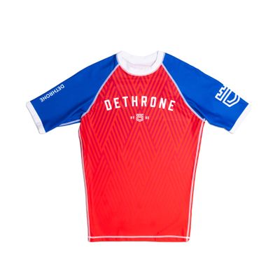 Dethrone Men's Logo Rash Guard - Red - M