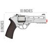 Lancer Tactical Bo Manufacturer Chiappa Rhino Revolver 50DS .357 Magnum Style Airsoft Pistol Silver 330 FPS view 3