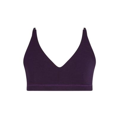 Bleuet Iris Soft Cup Bra  Wireless First Bra for Teens & Tweens | Removeable Pads, Adjustable Straps, V-Neck Pullover Plum