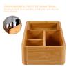 Cabilock Practical Storage Container Bamboo Wooden Cosmetic Storage Box 6 Sections view 2