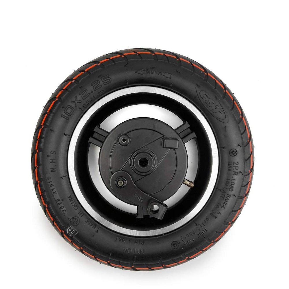 10x2.25 Drum Brake Wheel With CST Tire And Inflated Tube Instead Of Scooter General 10" Wheel With Axle Brake Handle Brake Cable (wheel only)