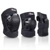 JBM Adult/Youth Knee Pads Elbow Pads and Wrist Guards Full Protective Gear for Skateboarding Skate Inline Riding Beginner Scooter Roller Skater (Black, Adult ) view 1