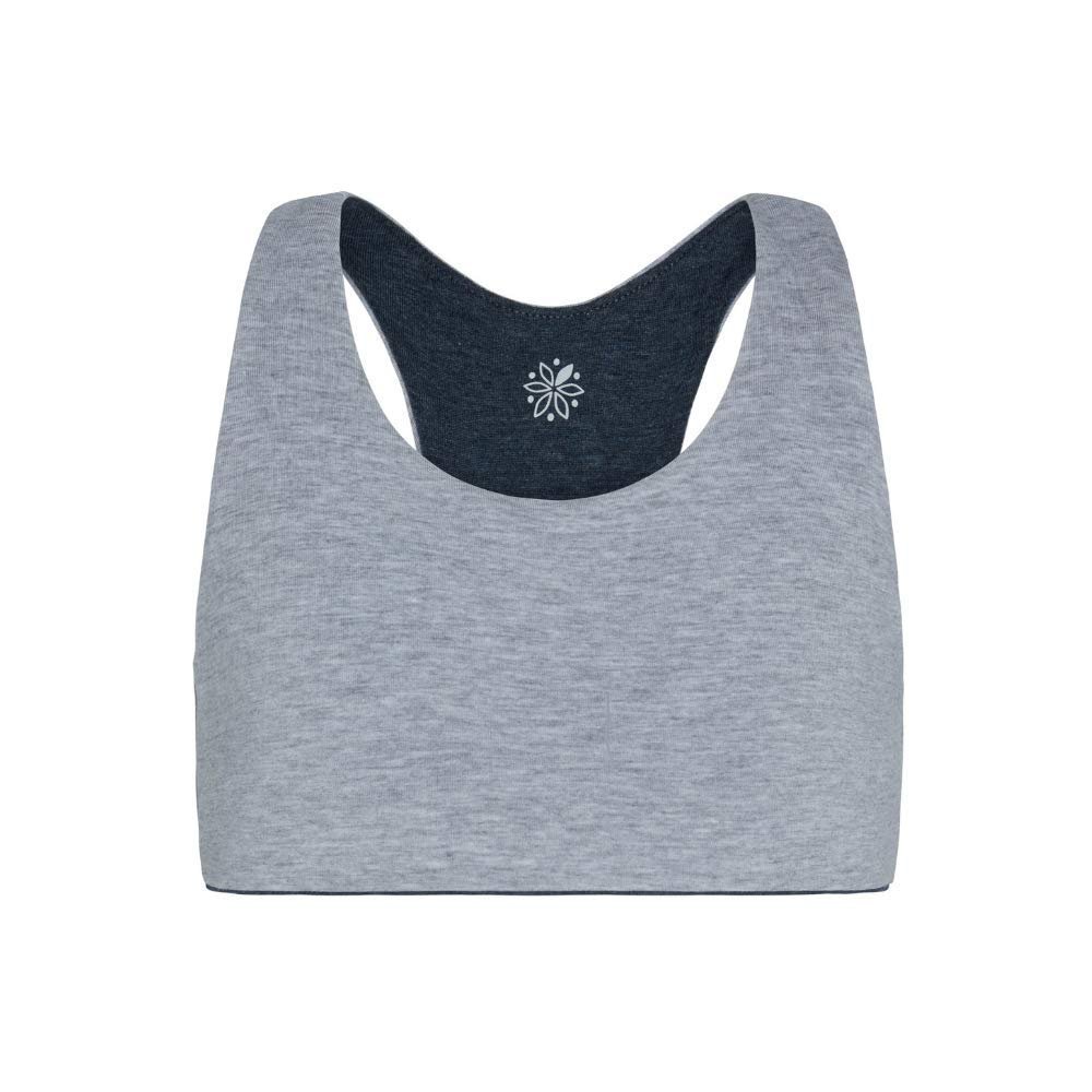 Bleuet Aster Racerback Bra  Reversible Sports Bra for Girls & Teens | Organic Cotton, Ultra Soft, Seamless, Wide Band, Tag-Free, Everyday Active Comfort