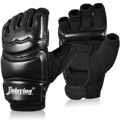 Xinluying Punch Bag Taekwondo Karate Gloves for Sparring Martial Arts Boxing Training Fingerless Women Kids