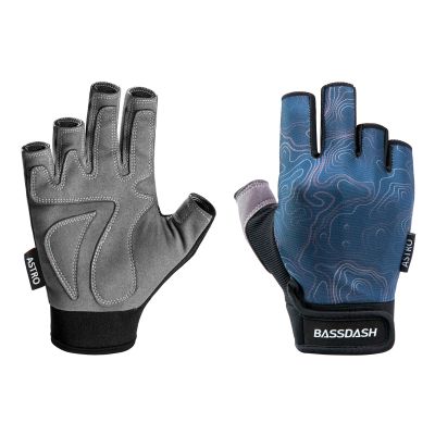 BASSDASH Astro Fishing Gloves Mens Womens Fingerless Gloves for Game Fishing Kayaking Paddling Sailing MTB