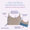 Bleuet Bleum Neutral Training Bra - Ultra Soft Cotton Fabric Reversible First Bra for Teens (12, Chai-Steel) view 2