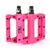Bike Bicycle Pedals, Non-Slip Durable Ultralight Mountain Bike Flat Pedals, 3 Bearing Pedals for 9/16 MTB BMX Mountain Road Bike Hybrid Pedals,Pink view 2