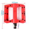 Bike Bicycle Pedals, Non-Slip Durable Ultralight Mountain Bike Flat Pedals, 3 Bearing Pedals for 9/16 MTB BMX Mountain Road Bike Hybrid Pedals,Pink view 4