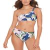Salt + Cove Juniors' Spring Bloom Printed 1-Shoulder Bikini Top (Multi, Medium) view 3
