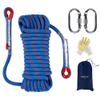EMEKIAN Indoor Outdoor Climbing Rope, Static Rock Climbing Rope for Escape Rope, Ice Climbing Equipment, Fire Safety Rescue Rope, with Non Slip Gloves (Blue, 12mm/98ft) view 1