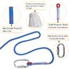 EMEKIAN Indoor Outdoor Climbing Rope, Static Rock Climbing Rope for Escape Rope, Ice Climbing Equipment, Fire Safety Rescue Rope, with Non Slip Gloves (Blue, 12mm/98ft) view 2