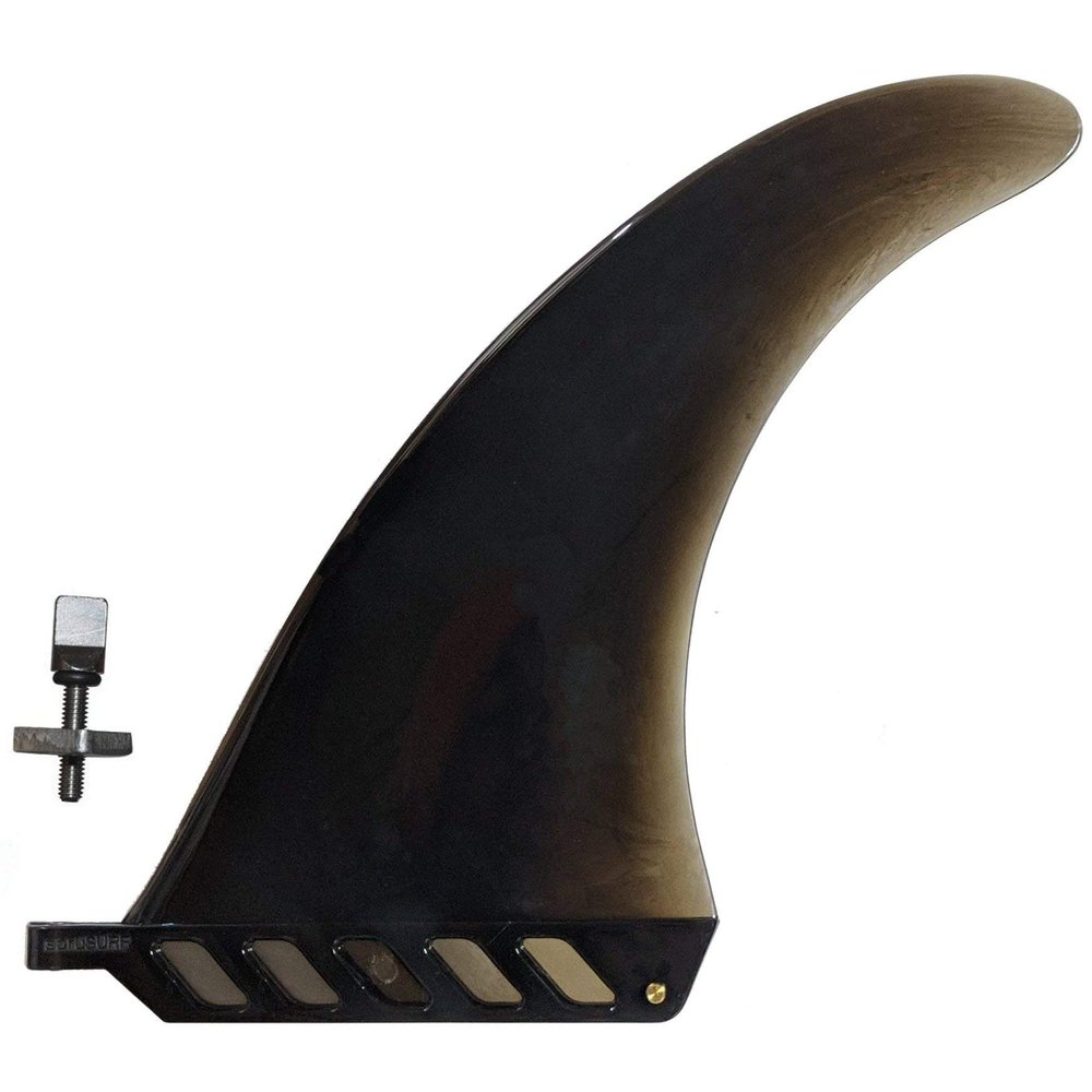 8" US Box Center fin Safety Flex Soft Replacement for Longboard SUP Stand up Paddleboard River Surf Whitewater airSUP AIR7 by saruSURF (Black)