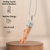 Amazing Gemstone Sunstone Crystal Pencil Point Pendant Necklace with Adjustable Cord - Natural Healing Crystals and Stones for Men, Women view 2