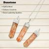 Amazing Gemstone Sunstone Crystal Pencil Point Pendant Necklace with Adjustable Cord - Natural Healing Crystals and Stones for Men, Women view 3