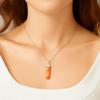 Amazing Gemstone Sunstone Crystal Pencil Point Pendant Necklace with Adjustable Cord - Natural Healing Crystals and Stones for Men, Women view 4