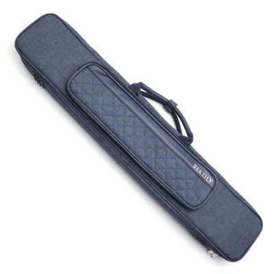 BEKZILY Billiard Cue Case, 7-Slot for 3 Butts & 4 Shafts, Premium Oxford Cloth, Waterproof Dustproof Cue Bag with Shoulder Strap (3X4 Blue)