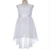 YiZYiF Kids Flower Girls Lace Floral Wedding Dress Chiffon Junior Bridesmaid Dress High Low Casual Summer Dresses 01 White 8 view 3